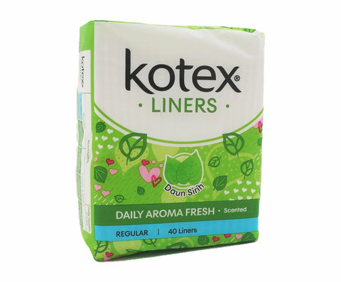 Kotex Regular Pantyliners - Daily Aroma Fresh Scented (40s x 2.55g – Piece)