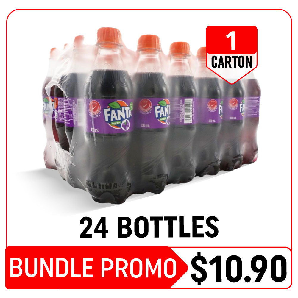 [Hot Deals] Fanta Grape Bottle - 24 Pcs / 1 Ctn (24 x 330ml - Bundle Promotion)
