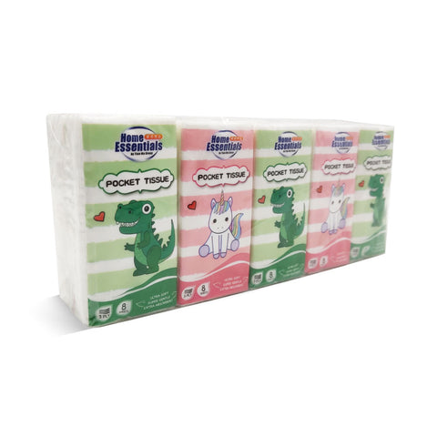 Home Essentials 3Ply Pocket Facial Tissue (10 x 8s x 2.01g – Pack)