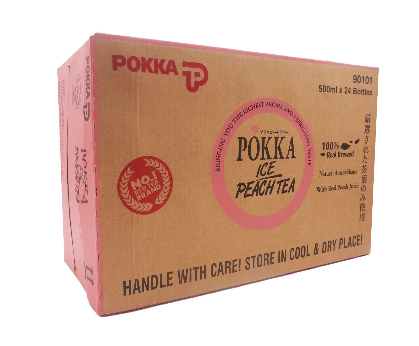 Pokka Peach Tea Bottle (24 x 500ml - Carton)