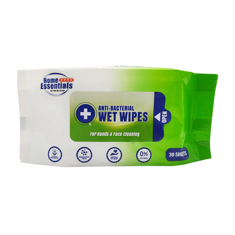 Home Essentials Anti Bacterial Wipes (30s x 7.1g – Piece) – TIAN MA ...