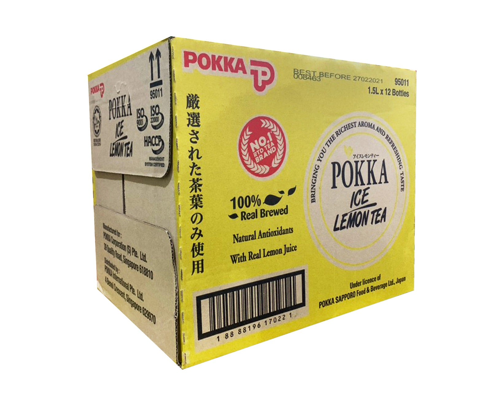 Pokka Lemon Tea Bottle (12 x 1.5L - Carton)