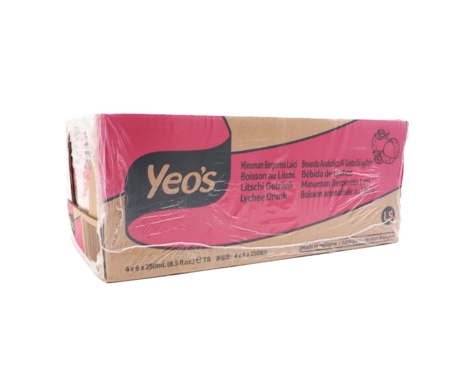 Yeos Lychee Drink Packet (4 x 6 x 250ml - Carton)