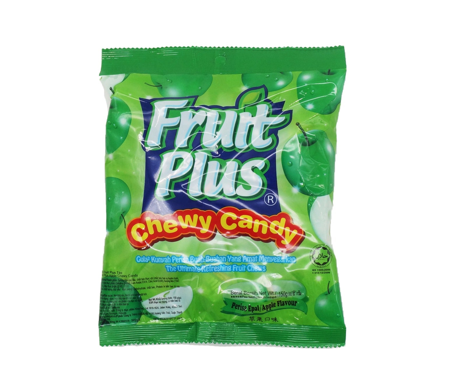 Fruit Plus Chew Candy - Green Apple (150g – Piece)