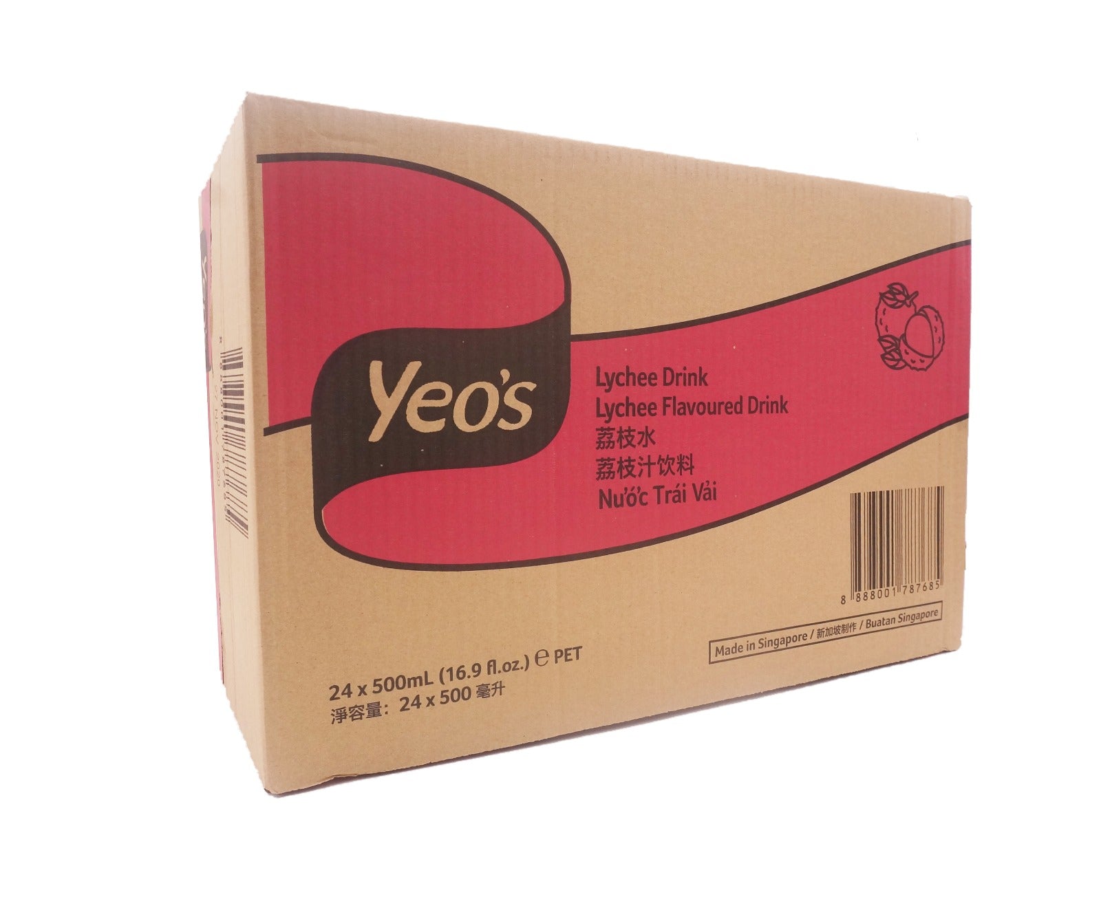 Yeos Lychee Drink Bottle (24 x 500ml - Carton)